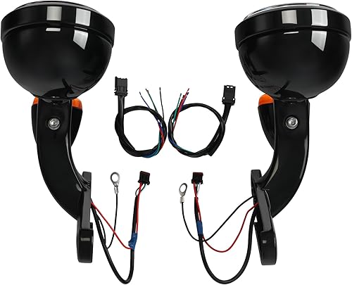 Miniatura 4 de Green-L Luz antiniebla LED para Harley 1997-2013 Touring Street Glide Electra Glide Road King Spotlight 4.5 pulgadas Foglight indicador de lámpara