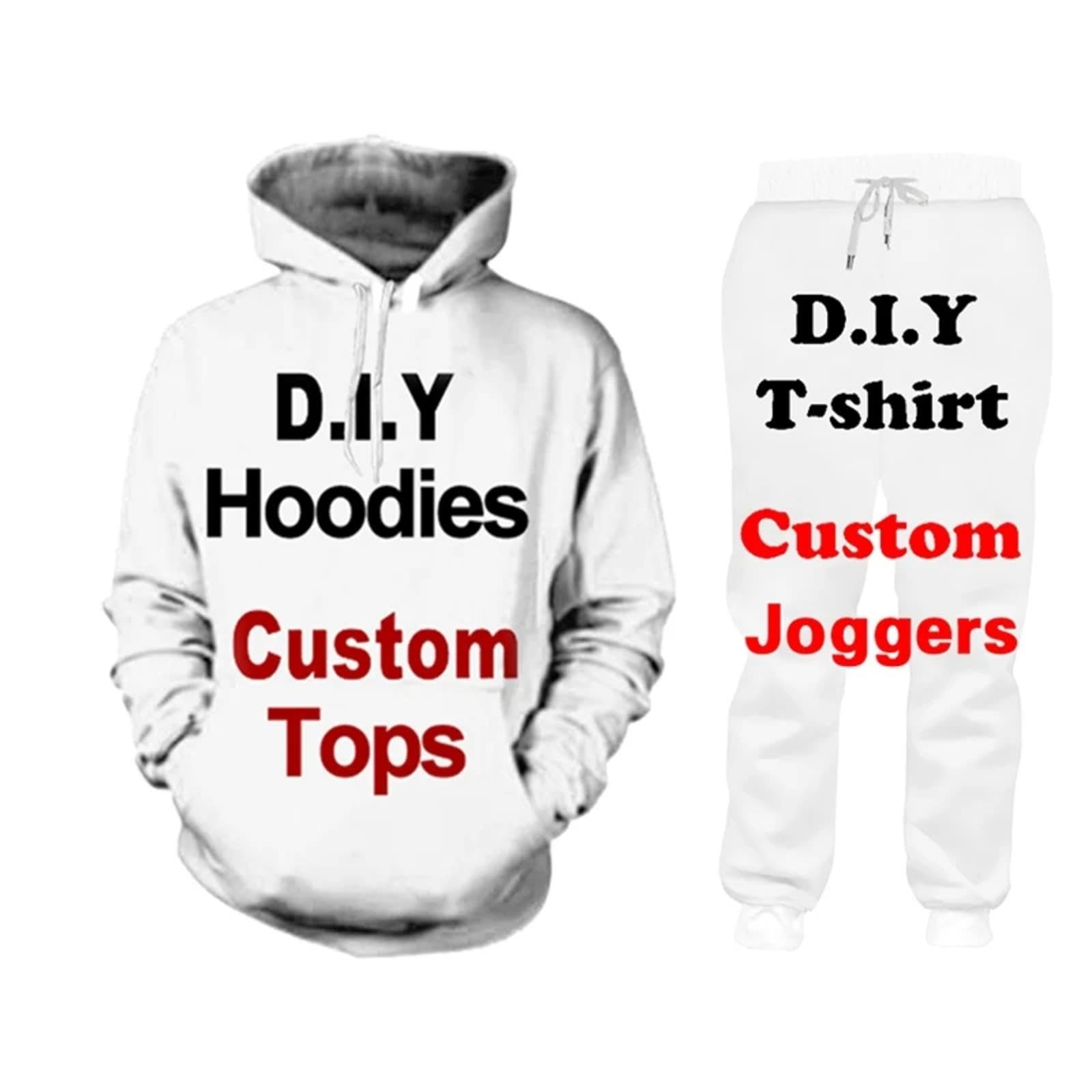 Set Personalizzato da 2 Pezzi Vernice 3D Personalizzata Coppia Top e Pantaloncini T-Shirt da Uomo e Set con Cappuccio con Tuta da Jogging per Un Look Elegante