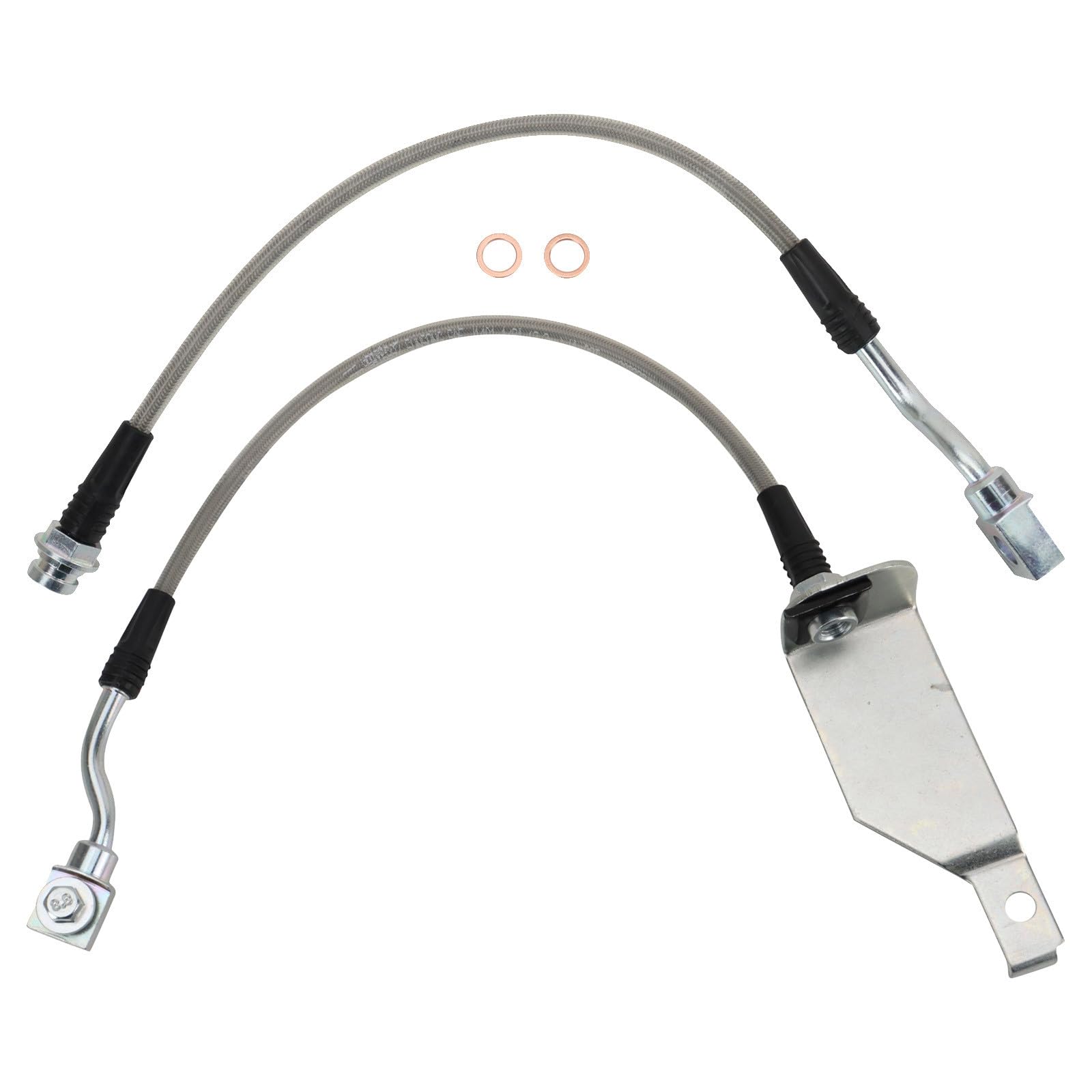 TRQ Performance Rear Driver &amp; Passenger Brake Hose Set