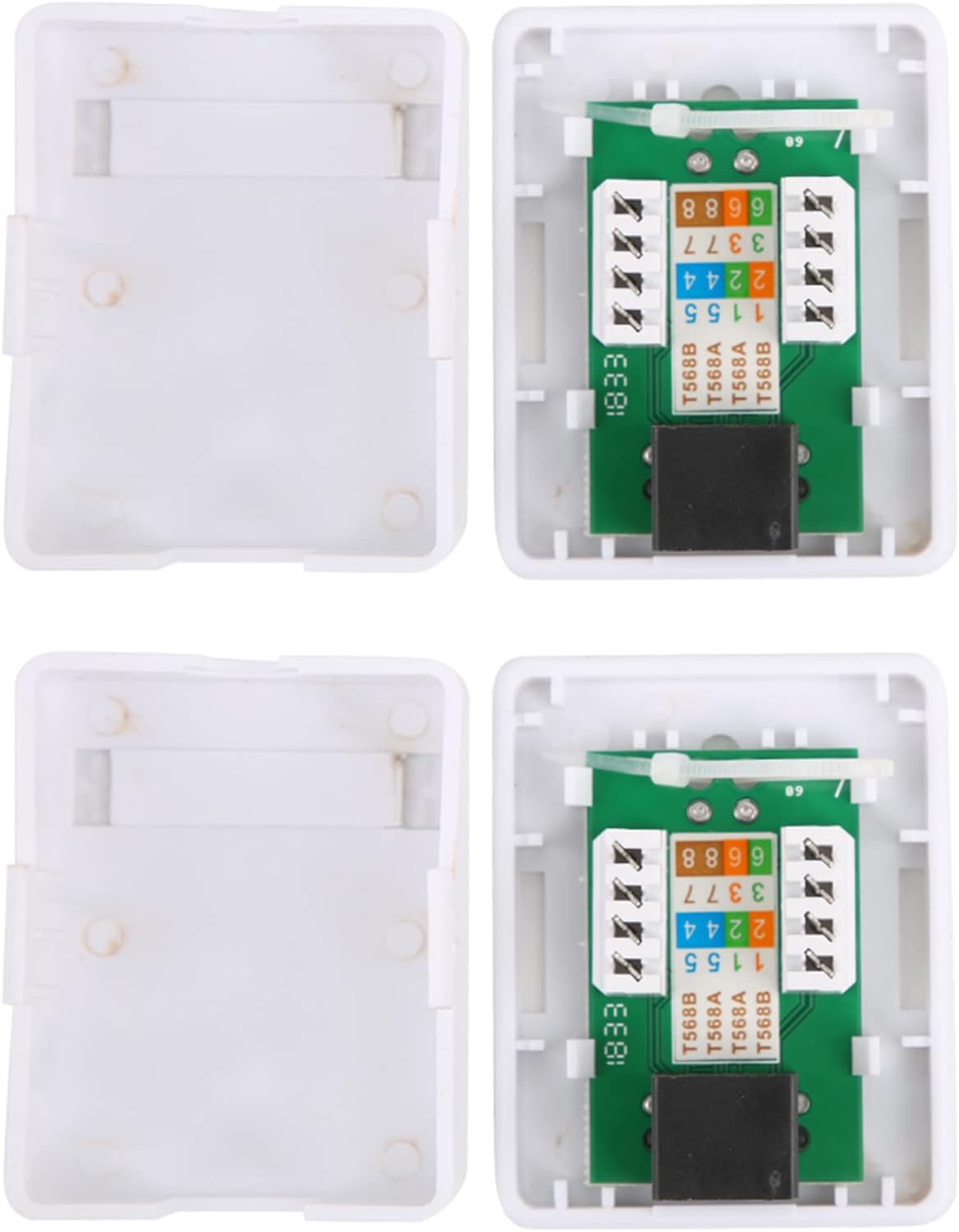 Yctze 2Pcs RJ45 Surface Mount Box Cat6, SinglePort Desktop