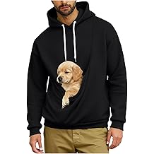 Sweat &agrave; capuche unisexe &agrave; grandes poches, &agrave; manches longues, pour chat, chien, porte-sweat-shirt, sweat &agrave; capuche, poche &agrave; capuche pour les amoureux des animaux, propri&eacute;taire