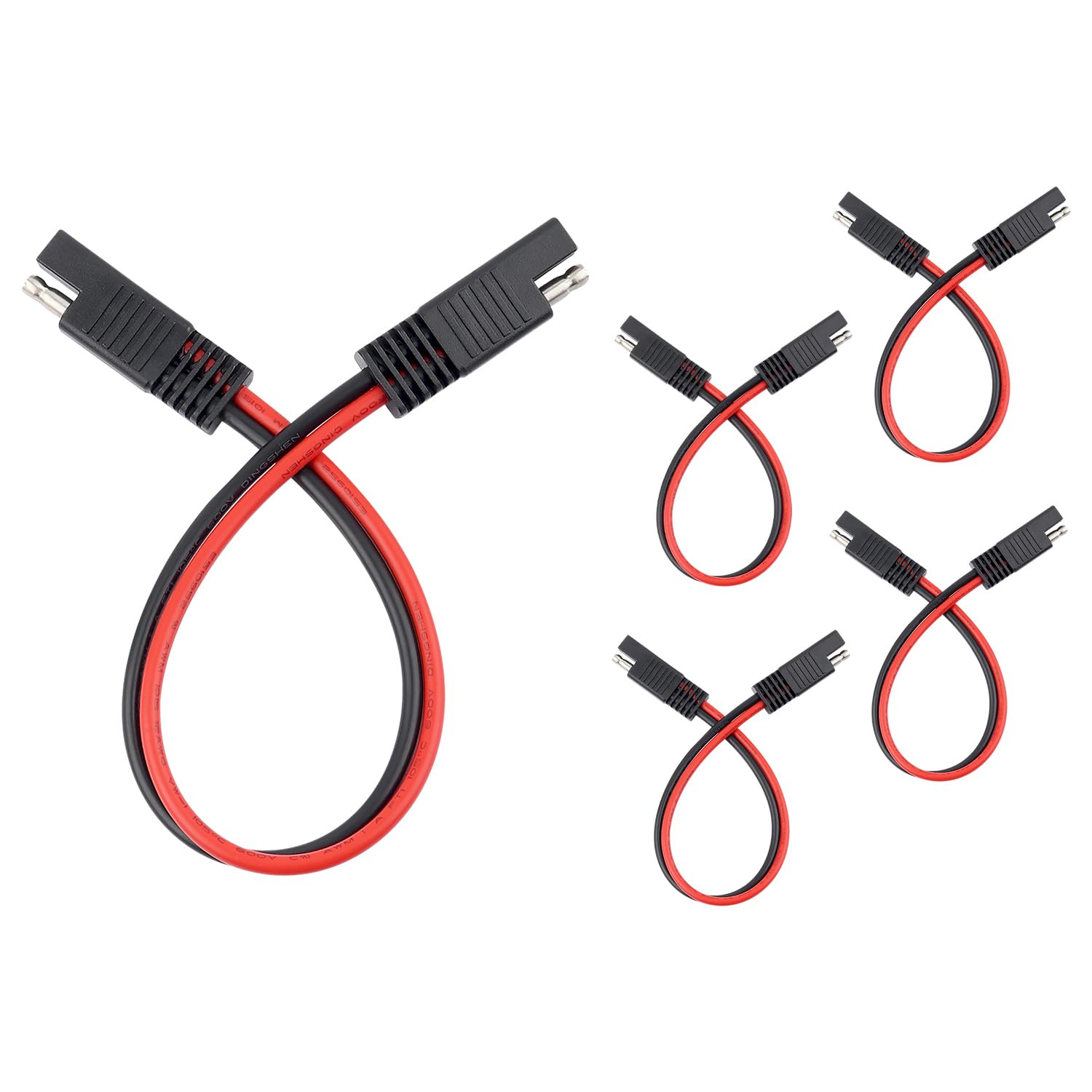 Whrsinlor 25 Foot SAE 2 Pin Quick Disconnect Harness, DC 12V Power Connector Plug Battery Charger SAE Power Extension Cable For Motorcycle, Car, Tractor, 18 AWG Gauge Dust Cap