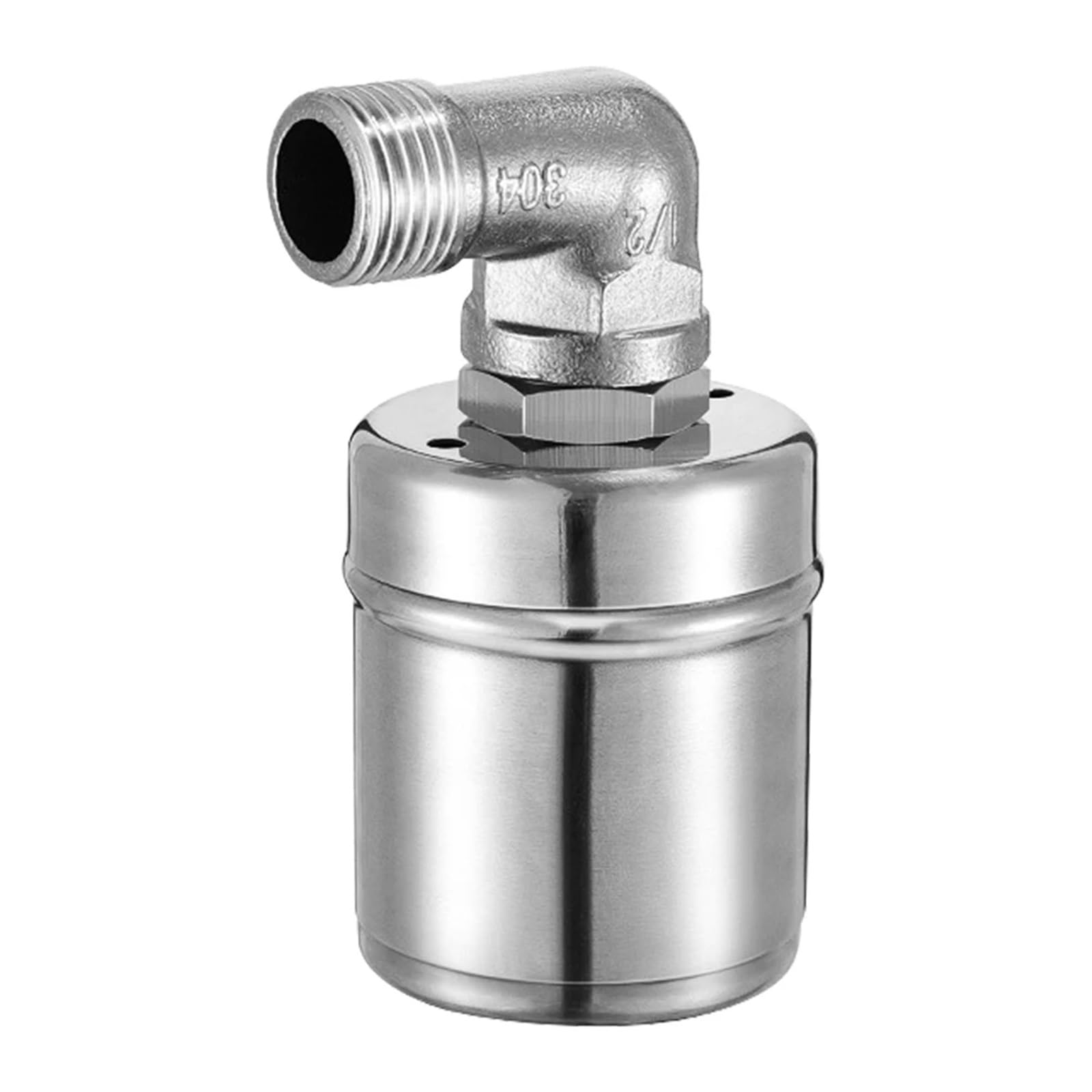 Lxlaeoang 1/2 Stainless Steel Float Valve 3/4 Inch 304 Stainless Steel Floating Ball Valve Automatic Water Level Control Auto Shut Off For Tank/Pool(",Upper Water Inlet)