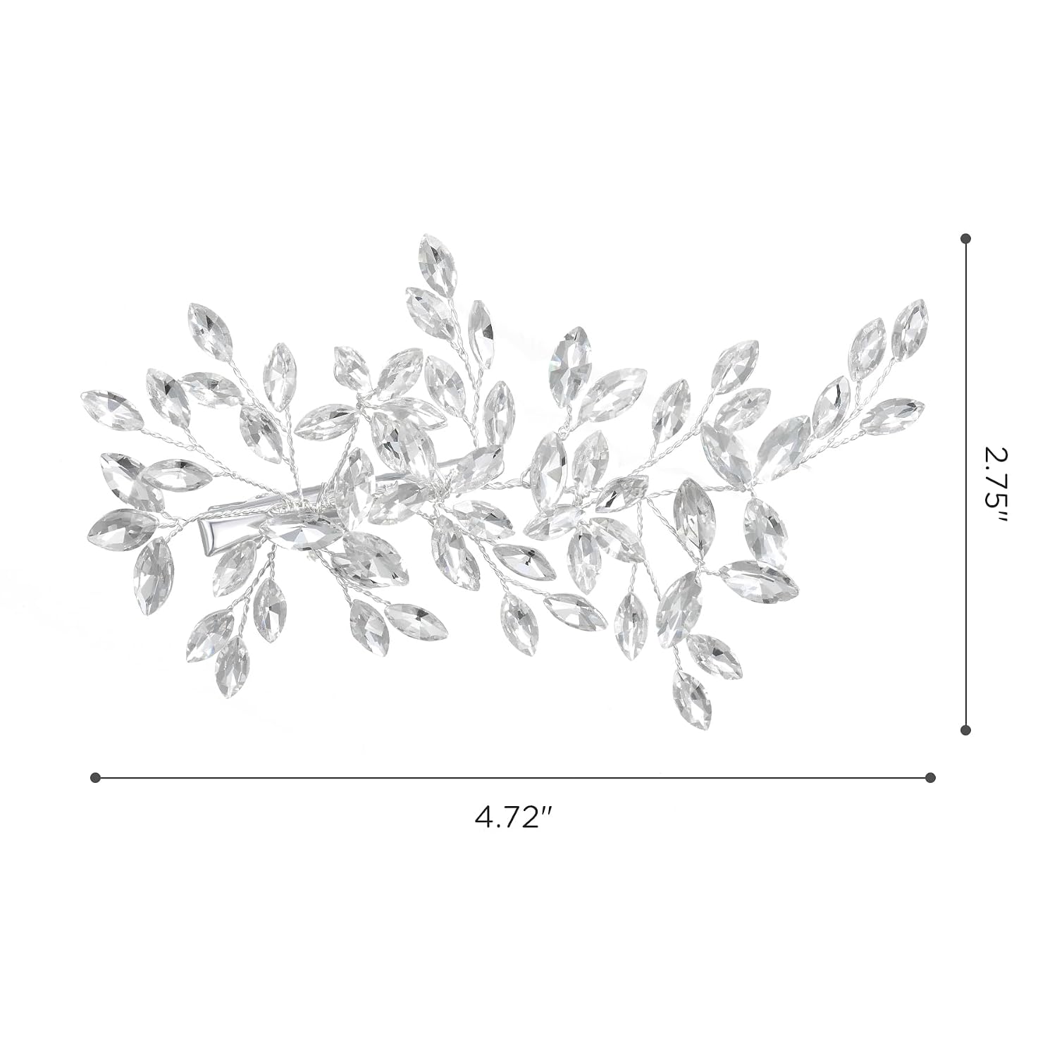 SWEETV Rhinestone Wedding Hair Comb Crystal Hair Pieces Bridal Side Combs Elegant Bride Hair Accessories Wedding Hair Clip for Women Girls Bridesmaid