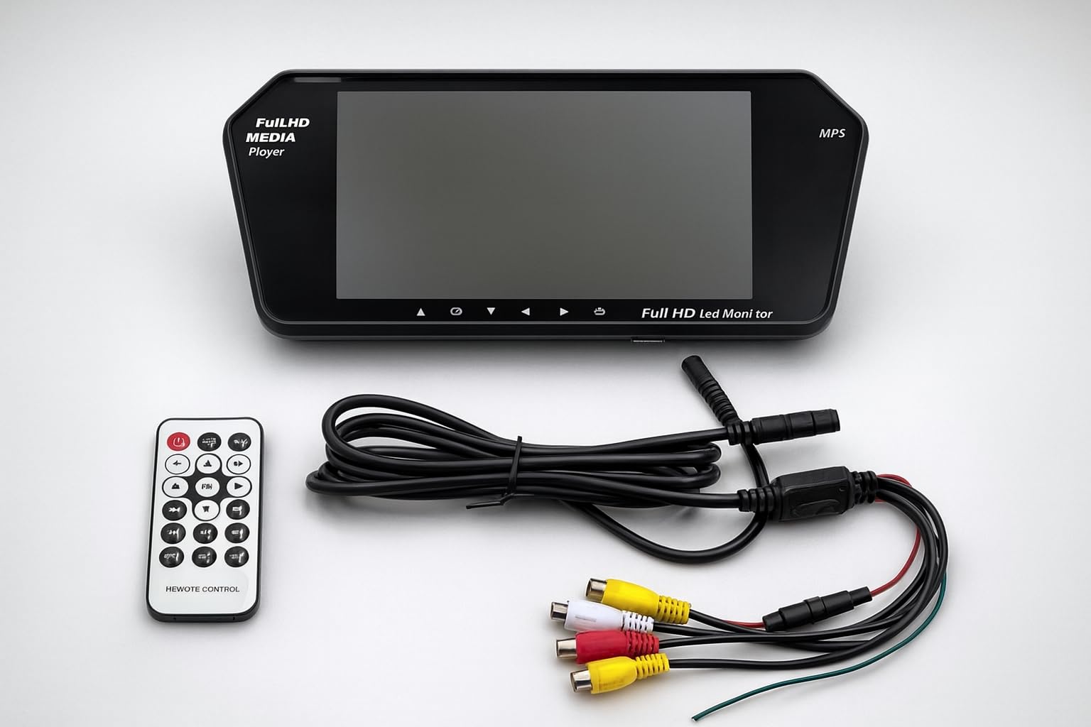 Universal 7-Inch Car LCD Monitor & MP5 Media Player – Full HD 1080p Support, LED Backlight Display for Rear View Backup Camera, Movie/Music Playback with USB/SD Support & Remote Control (12V)-image-30