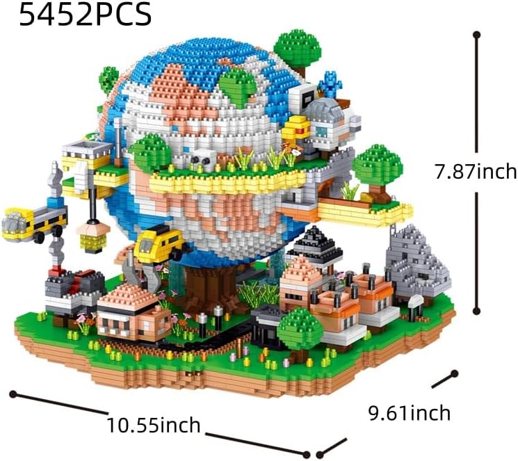 Global Village Micro Building Blocks Earth Architecture Model Building Set Global Village Building Kit 5452PCS