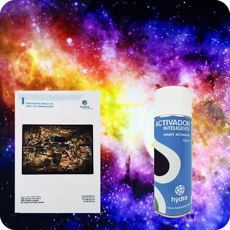 Basic Hydro Dipping Kit Hydro dip Kit Hydrographics Kit : 1 Smart Water Transfer Printing Activator Spray 400 ml + Basic User`s Guide + Hydrographic Film. Size: Width: 1' 8". Lenght: 3' 3" (HOT-069)