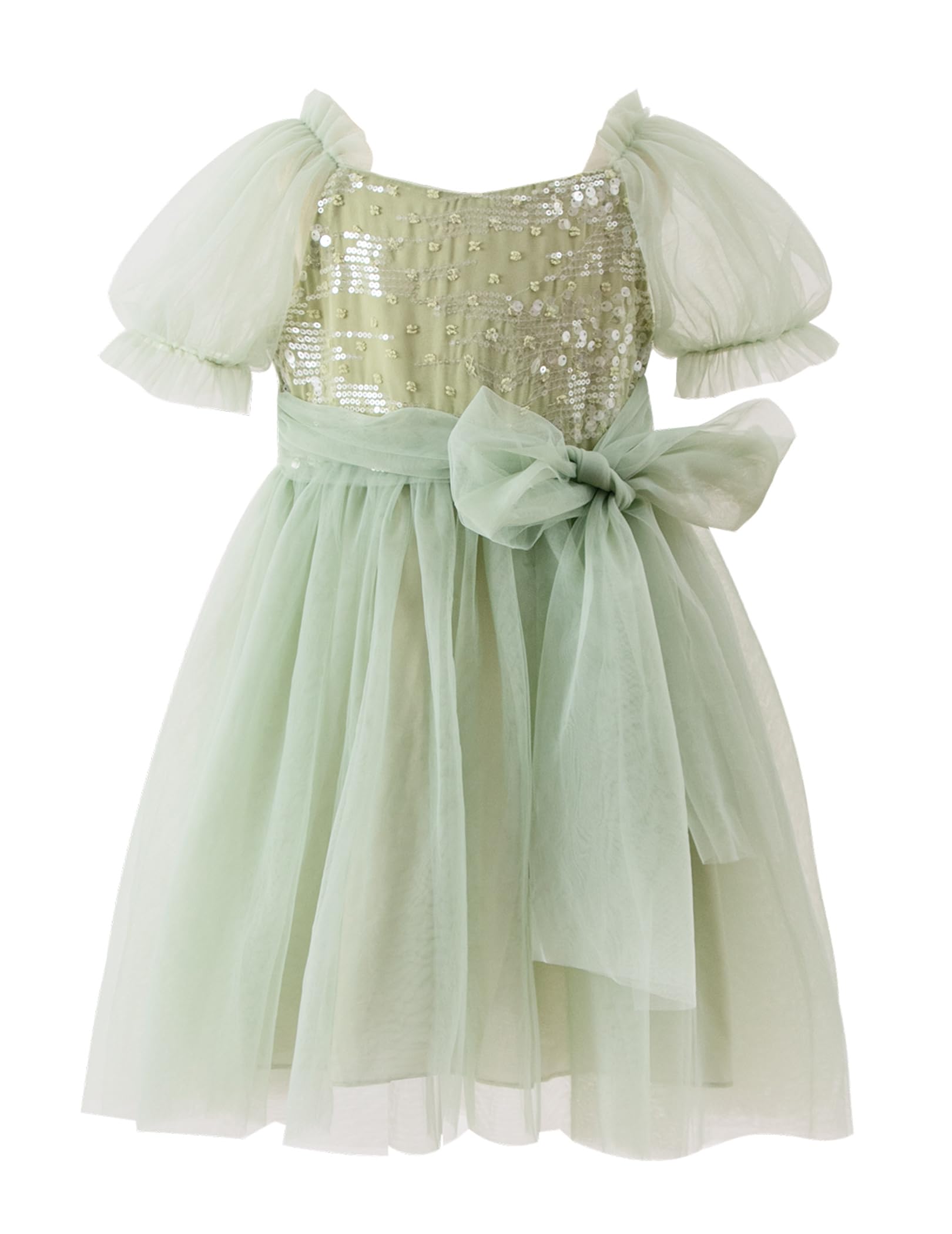 Tutu.kk Toddler Tutu Dress Girls Short Sleeve Fluffy Tulle Party Casual Dresses for 2-8 Years Kids