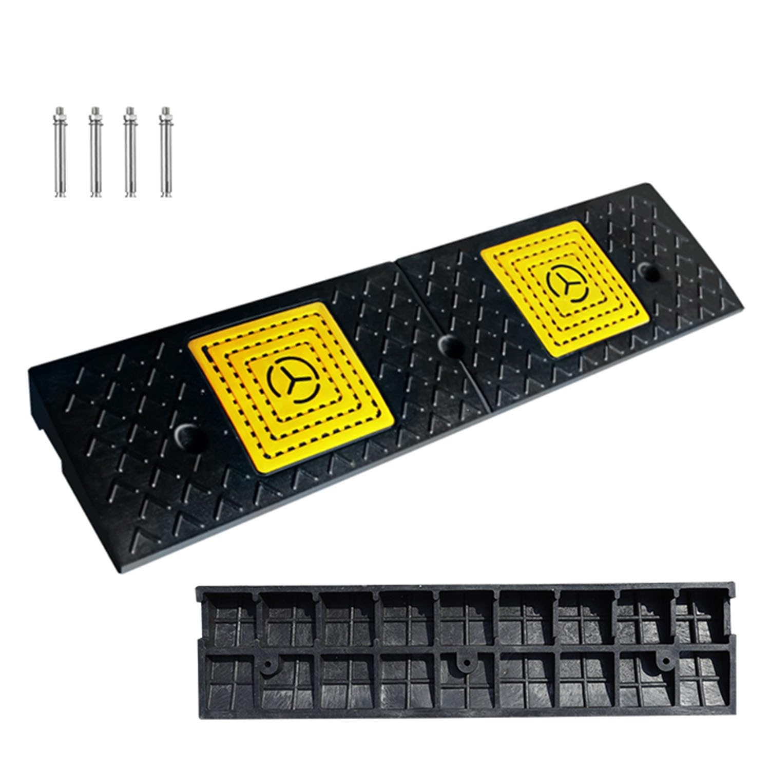 Rampa Cordolo In Gomma Nisorpa 47.5x40x15cm | Antiscivolo Con Bulloni | Per Auto E Sedie A Rotelle - Foto 10