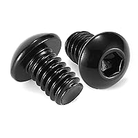 Vista 19 de Tornillos de cabeza de botón de 1/4-20 x 3/4 pulgadas, 20 tornillos de acero inoxidable 304 18-8, unidad hexagonal Allen, óxido negro por SG TZH