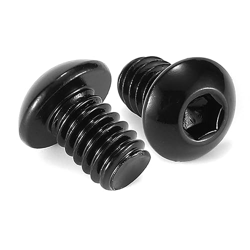 Tornillos de cabeza de botón de 14-20 x 38 pulgadas, 20 tornillos de acero inoxidable 304 18-8, unidad hexagonal Allen, óxido negro por SG TZH (con