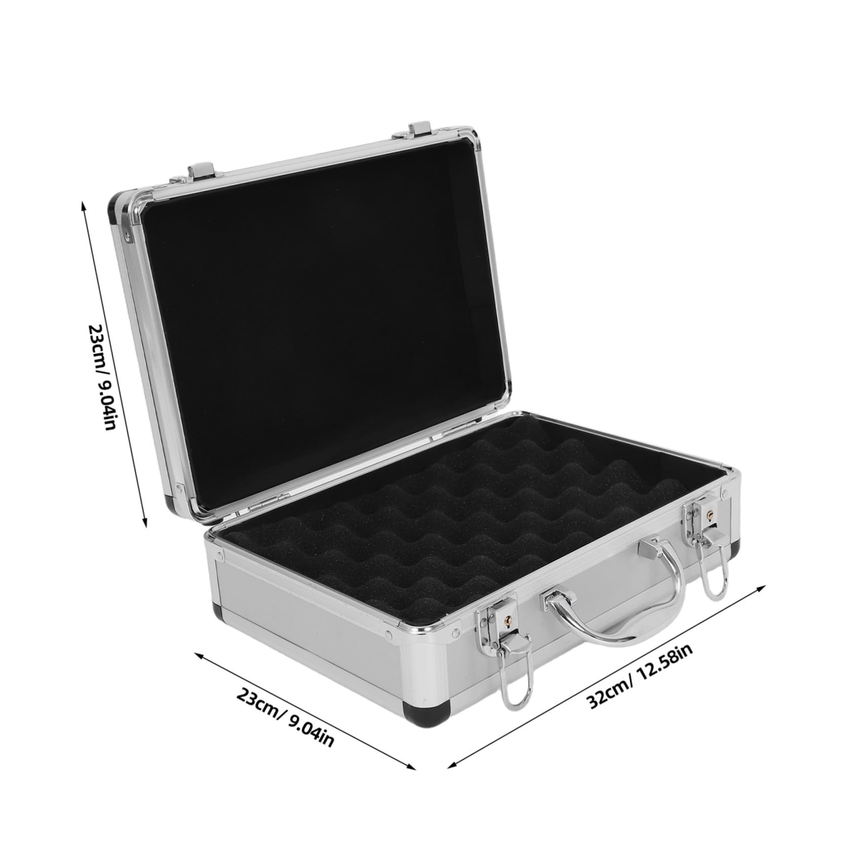 KALLORY Malette Rangement Outils Aluminium 32X23X11Cm avec Serrure À Code Valise De Rangement pour Outils Portatifs pour Maison Et Bricolage