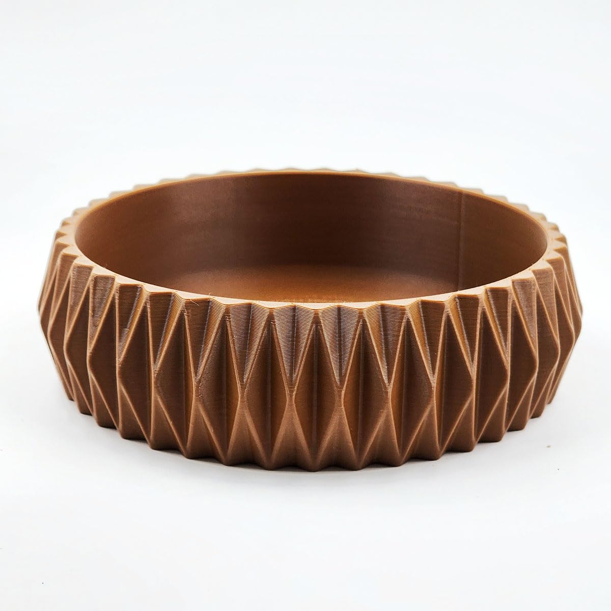 CUBIX3D Geometric Candy Bowl & Organizer | 3D Printed Modern Decorative Tray for Desk, Table & Home Décor | Multipurpose Storage Bowl (Brown, 145 mm)