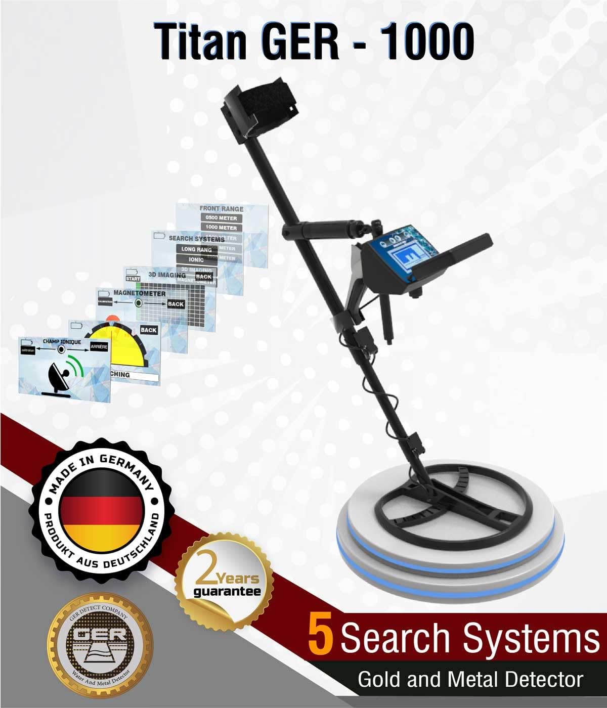 Assembled GER DETECT Titan 1000 metal detector