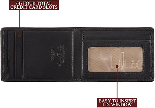 Miniatura 3 de Billetera de identificación plegable minimalista para hombre, de cuero italiano, No personalizado