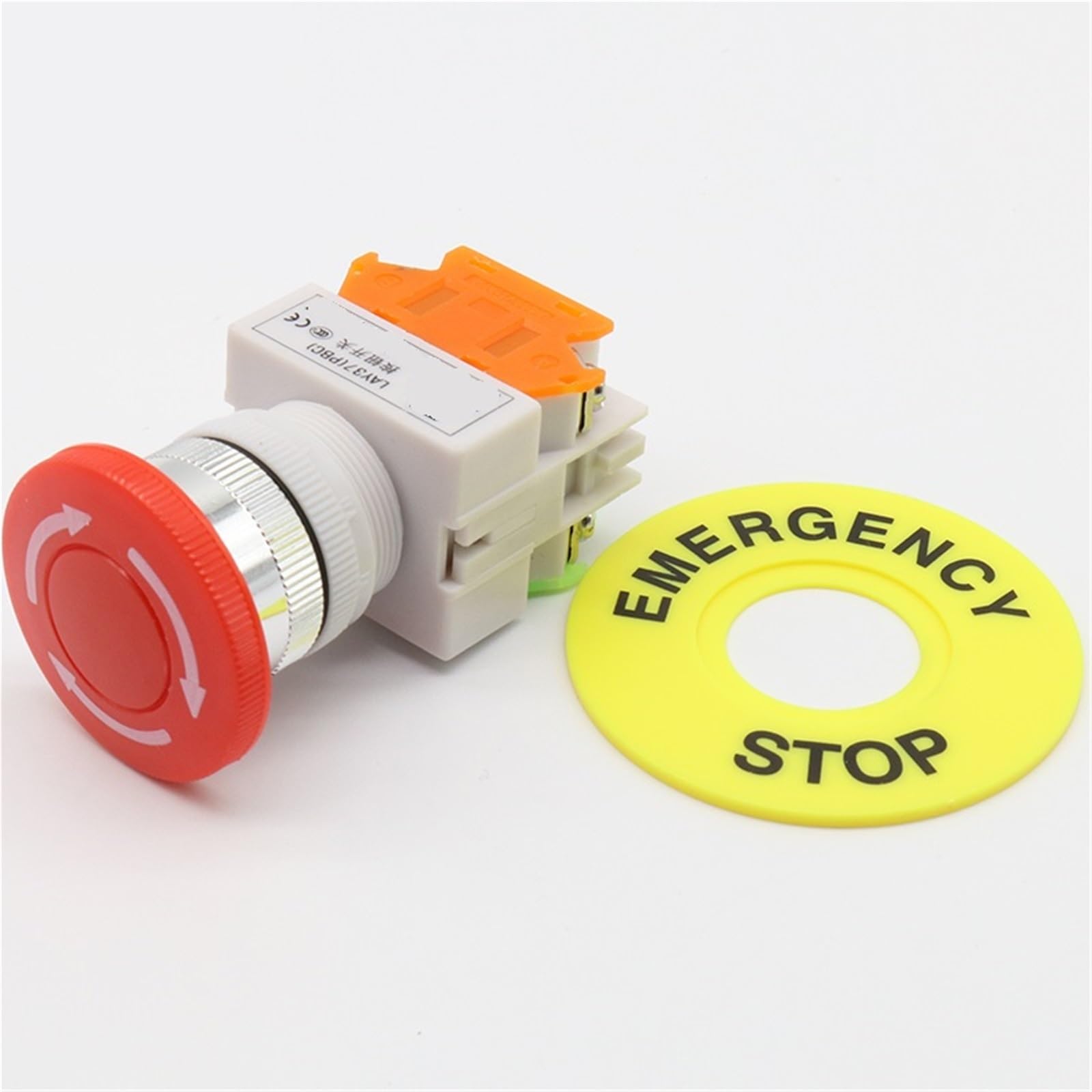 Interrupteur bouton d'arrêt d'urgence 1NO 1NC DPST AC 660V - 5