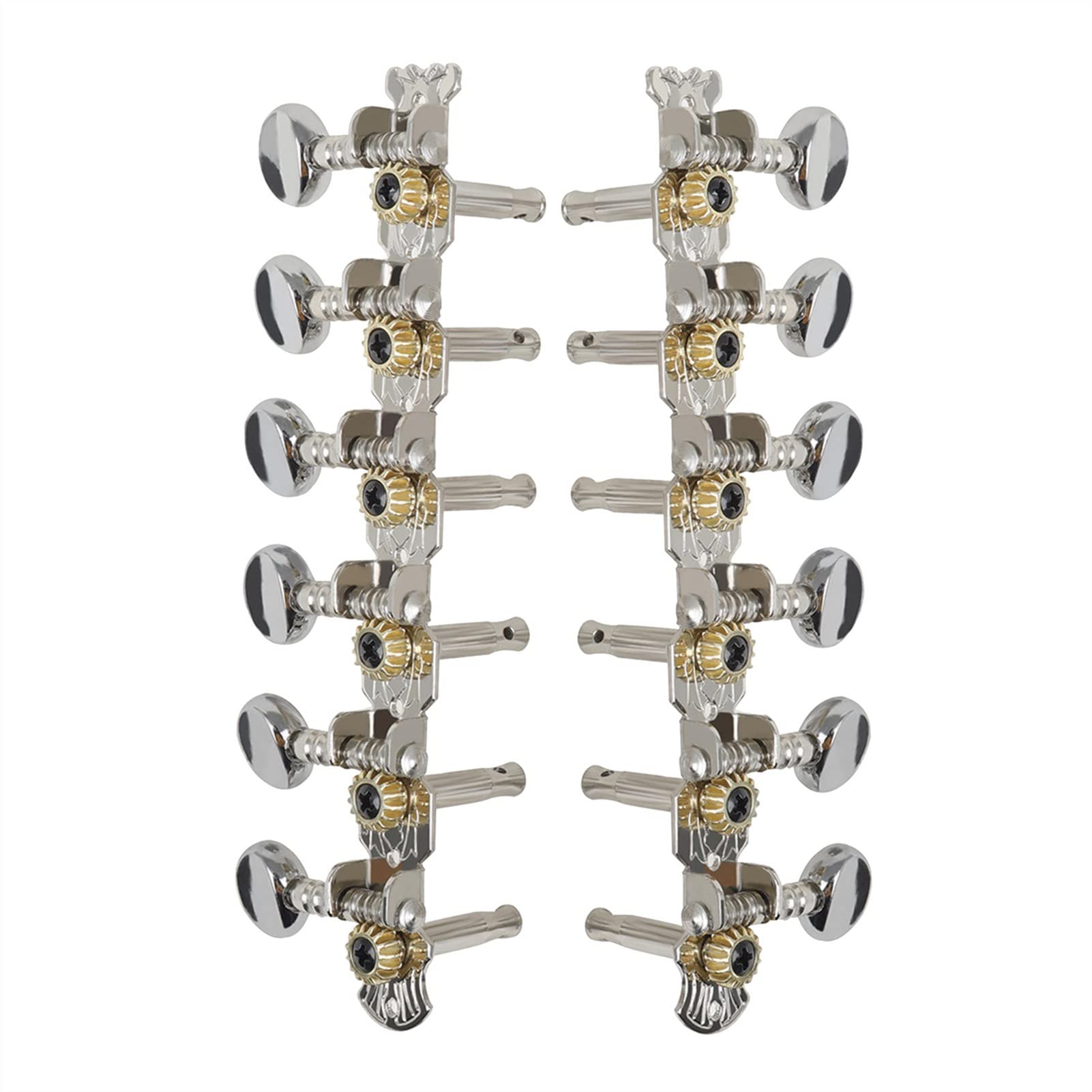 Stimmwirbel Gitarrensaiten Gitarren-Tuning-Pegs. 6L 6R. String Tuner-Button Runde Maschinenköpfe Gitarre-Accs