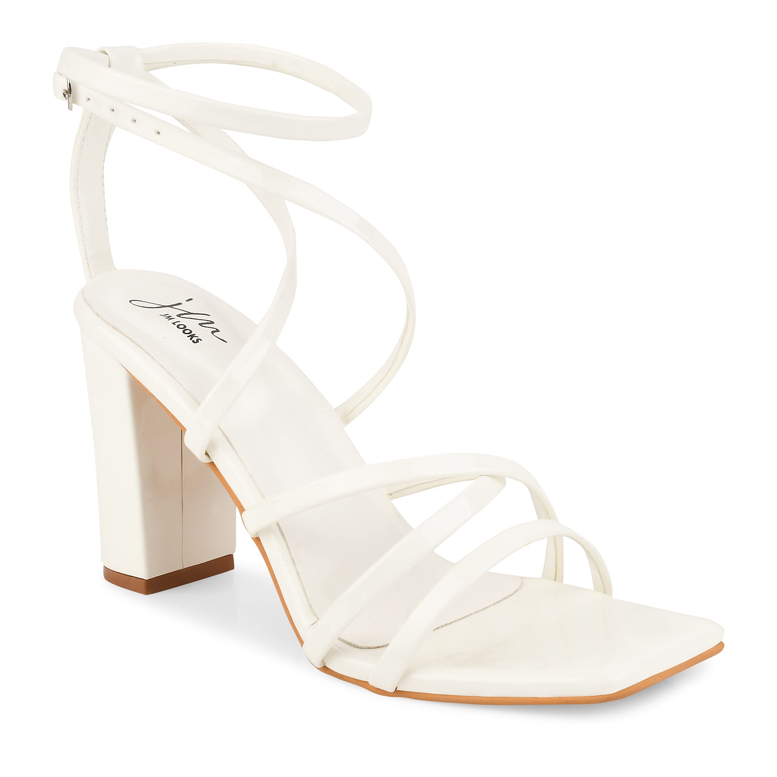 JM LOOKS Fashion Casual White Heel Sandals Solid Comfortable Sole For Womens & Girls (B0BXXMXQQP) Amazon Price History, Amazon Price Tracker