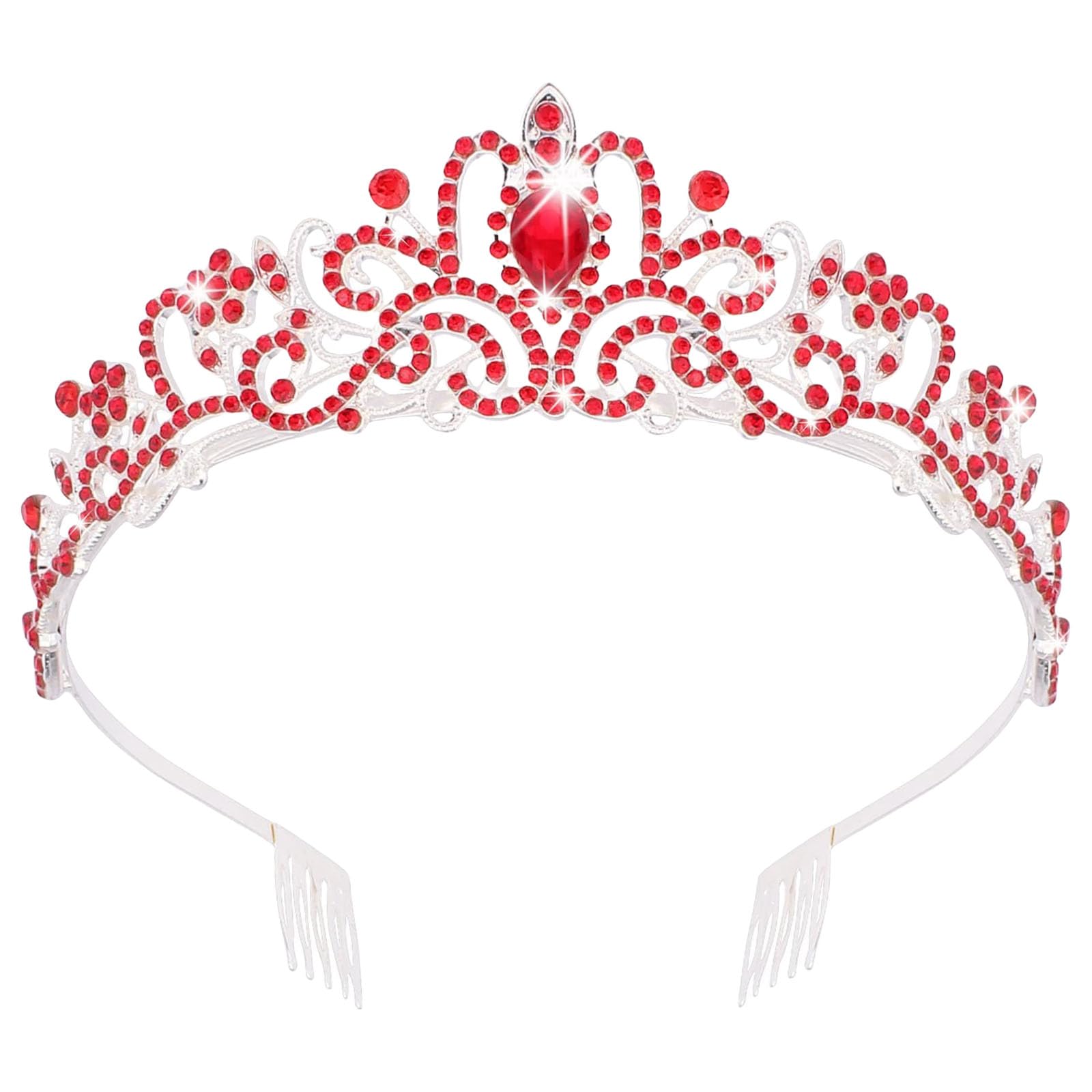 Fentency Rhinestones Tiaras For Women And Girls Elegant Crowns With Comb For Wedding Bridal And Party Hair Accessories