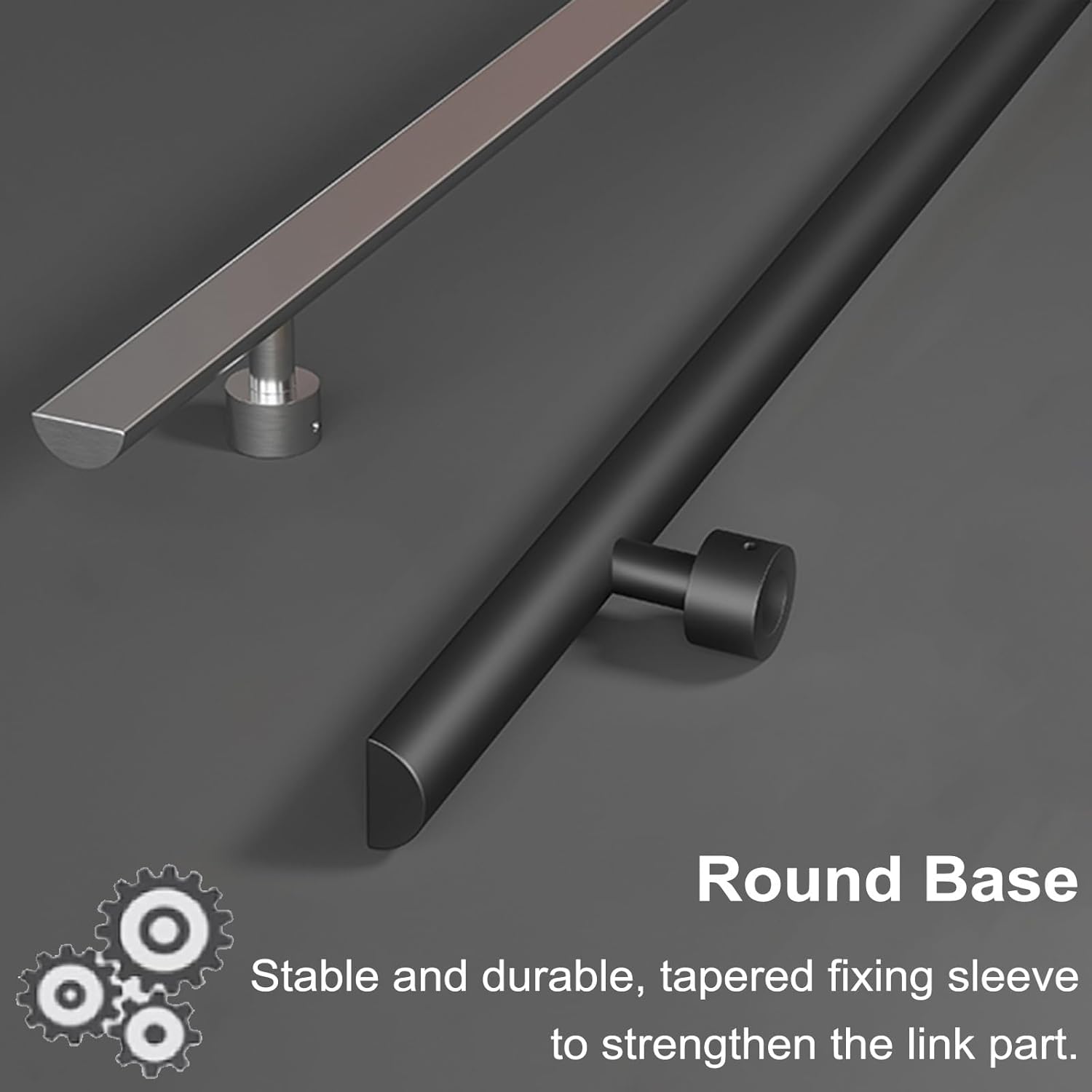 Barn Door Handle 59in/47in/39in / 31in/23in/15.7in Long Door Handle, Commercial H Shape Glass Pull Push gate Handles, Black Gold Silver Gate Pull Bar(Black,150cm/59in)