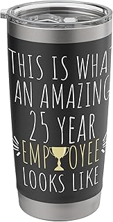 25th Work Anniversary Employee Appreciation Twenty Five Year Stainless Steel Insulated Tumbler
