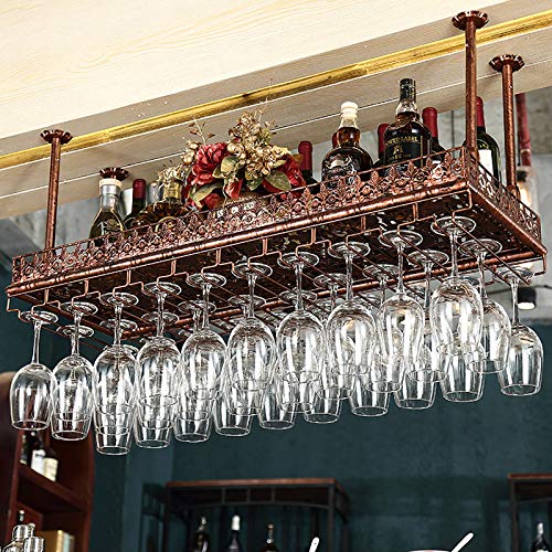 Étagère à vin suspendue réglable pour optimiser l'espace du bar