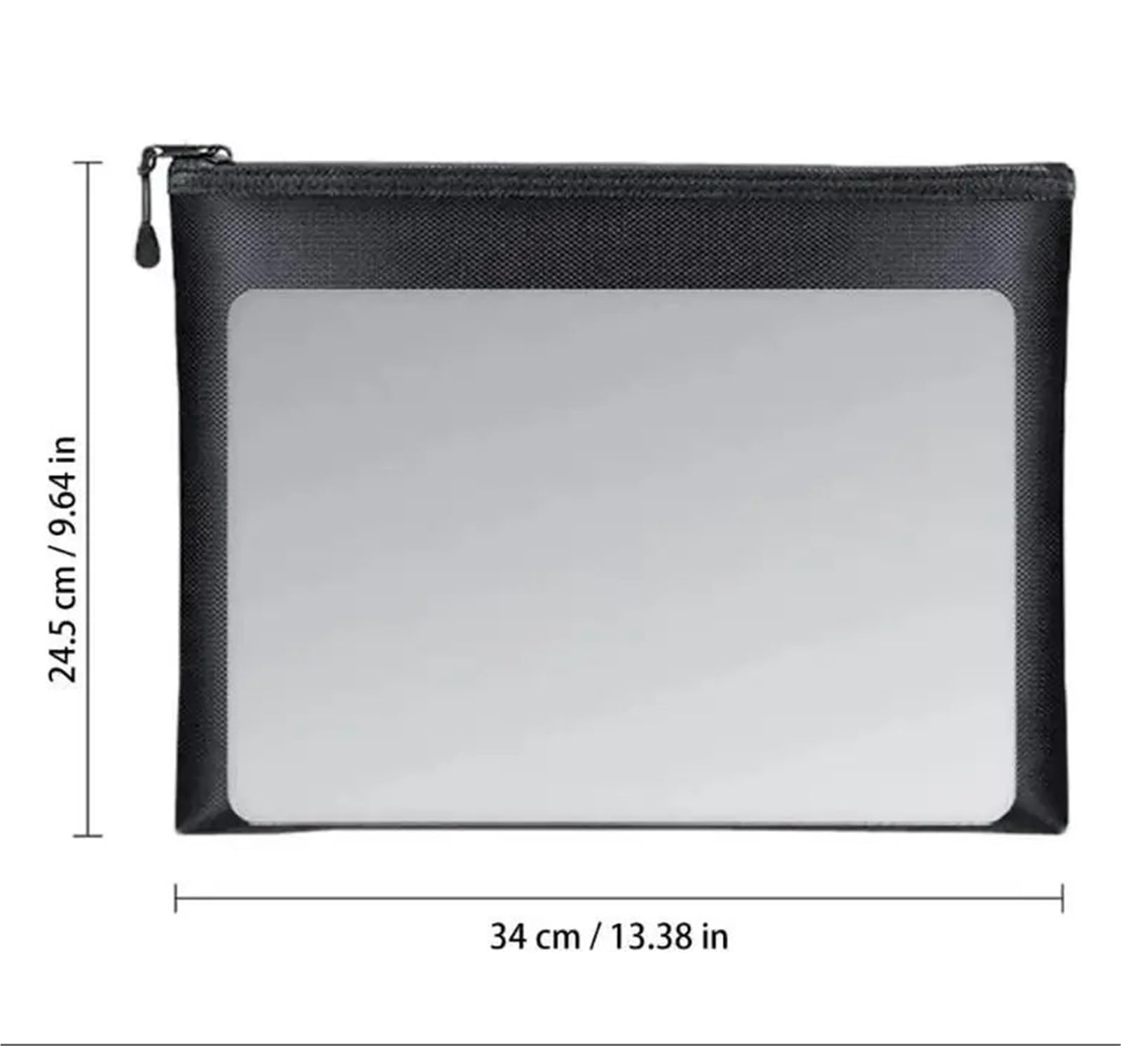 2 bolsas ignífugas for documentos, impermeables, for dinero, con cremallera y cierre de seguridad para Pasaporte(L)