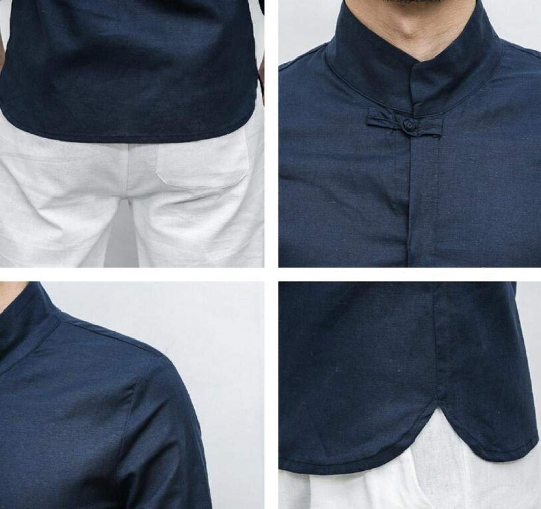 Bawełniane koszule męskie Slim Basic Materiał Fit Topy Długi Rękaw Kołnierzyk Guzik Kołnierzyk Kołnierzyk Dół Koszula Bluzka Koszula, czarny, L