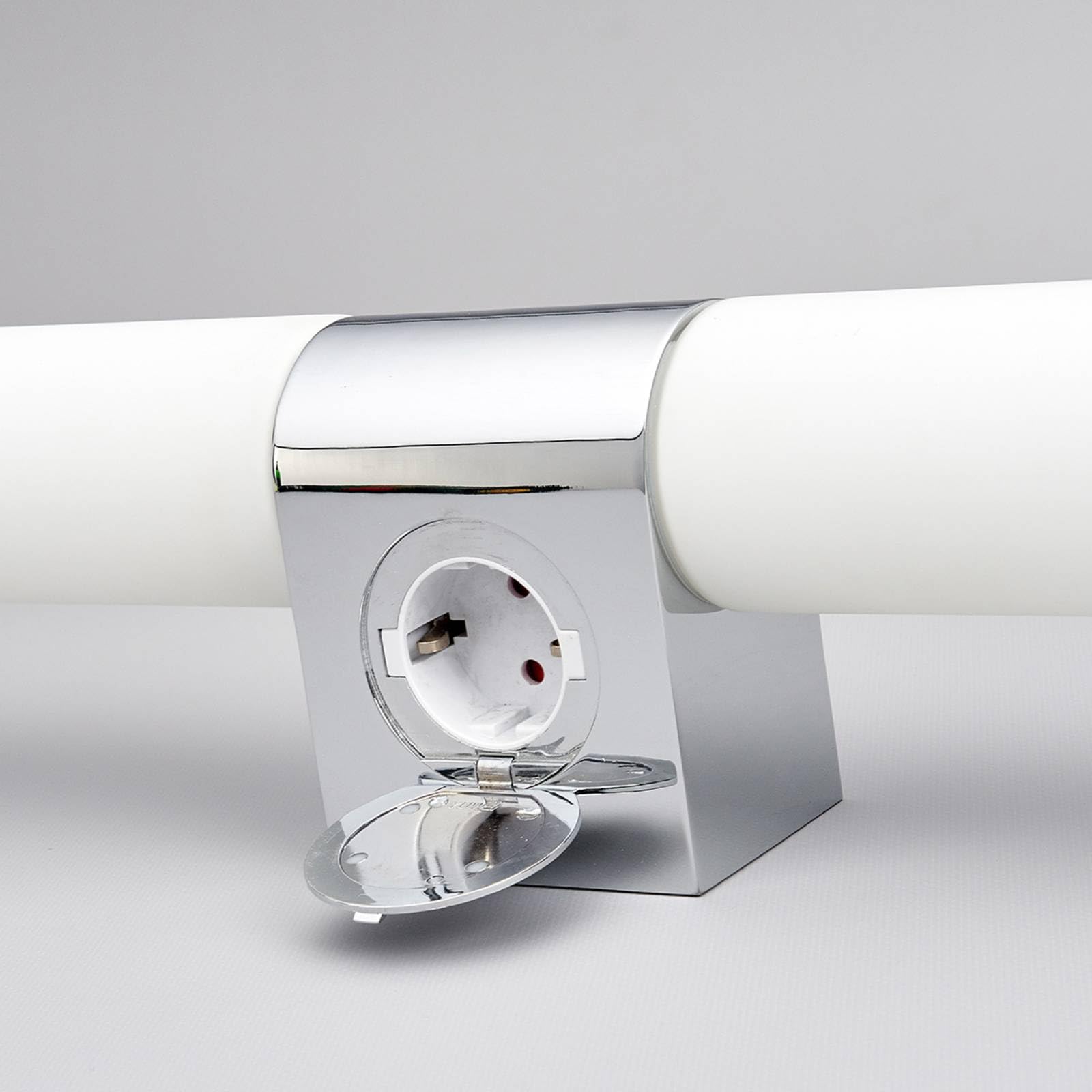 Lindby Applique Murale Ziva à intensité variable Argent Métal 2 lampes E14 Luminaire Salle de bain