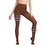 AMZAM Medical Compression Pantyhose for Women & Men, Closed Toe 15-20 mmHg Graduated Compression Stockings Waist High Support Leggings, Support Hose for Varicose Veins, Edema, Post Surgery, Brown 3XL