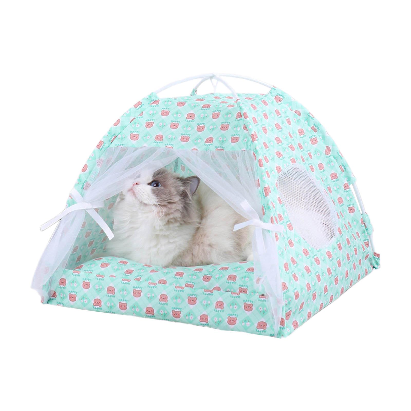 Tente pour animal domestique portable amovible respirant Tipi Chiens Chats Intérieur Extérieur Niche pour Camping Pratique
