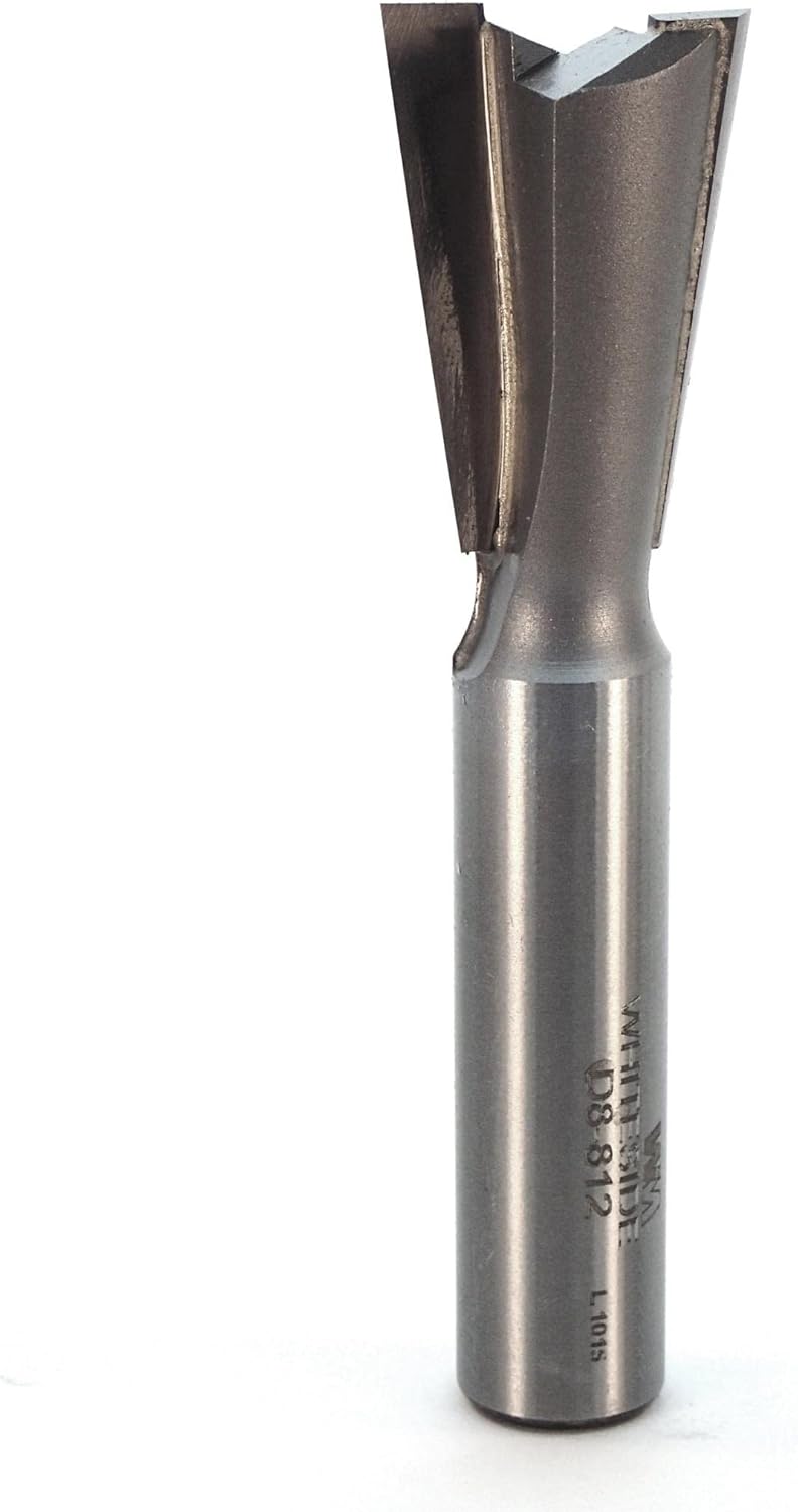 Whiteside Router Bits D8-812 Dovetail Bit with 13/16-Inch Large Diameter, 1-1/4-Inch Cutting Diameter and 1/2-Inch Shank