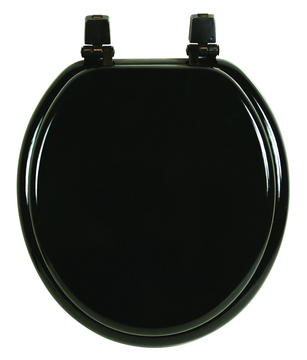 Photo 1 of *BRAND NEW** Aqua Plumb TS100BK Round Color Matched Hinge Wood Toilet Seat