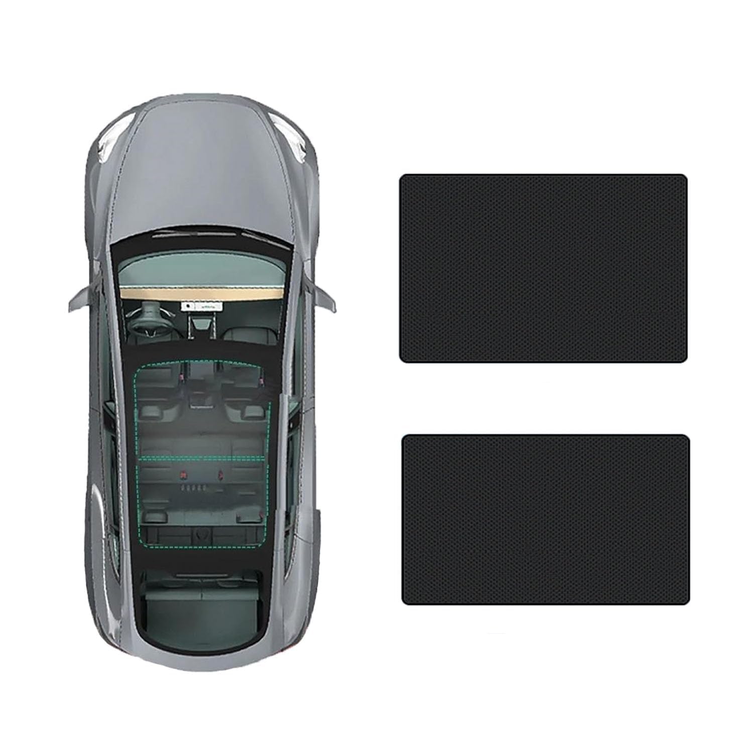EOYLBFWH Car Sunroof Sun Shade for Lexus RZ 2023-, Breathable Mesh Anti-Mosquito Car Roof Window Net Camping Sunroof Sunshade visor,C-black Regular Style-normal