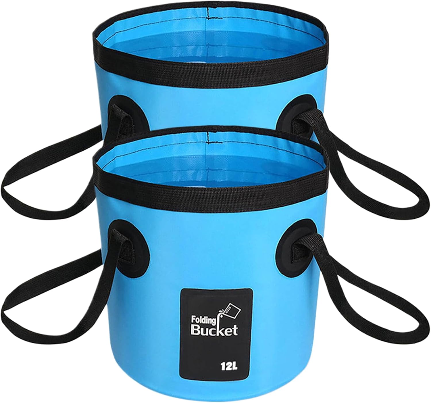 BANCHELLE 2 PCS Collapsible Bucket with Handle for Indoor Outdoor image 5