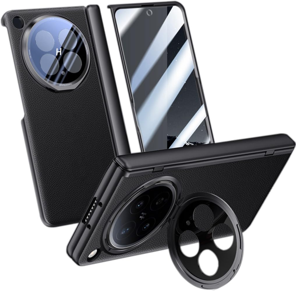 Skórzany Etui do OPPO Find N6 Uchwyt, Zawiasny Etui do Telefonu dla Find N 6, Powłoka Telefonu Komórkowego, Rama Wsparcia