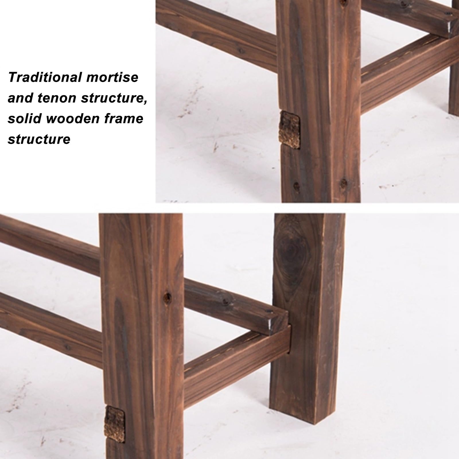Panchina da Giardino for Esterni for 2 Persone, Panca in Legno Panchine da Esterno Resistenti Alle Intemperie, Panche da Giardino Anticorrosione e Antiruggine for Parco Giardino, Patio e Salotto(Size: