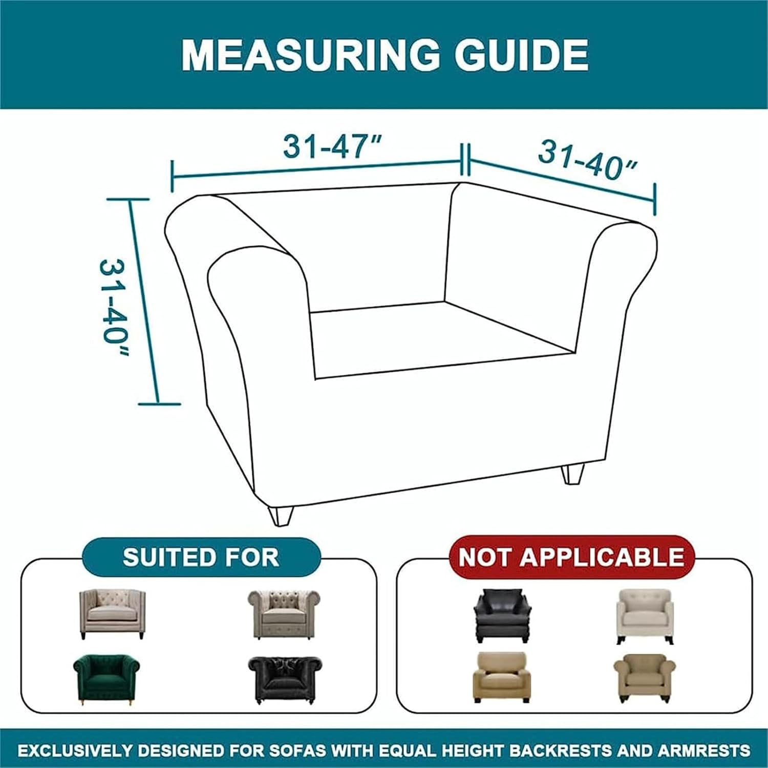Stretch Sofa Cover for Chesterfield Sofa Covers, 1/2/3 Seater Couch, Universal Sofa Covers Jacquard Spandex Pet Dog Furniture Protector (Black,Chair)