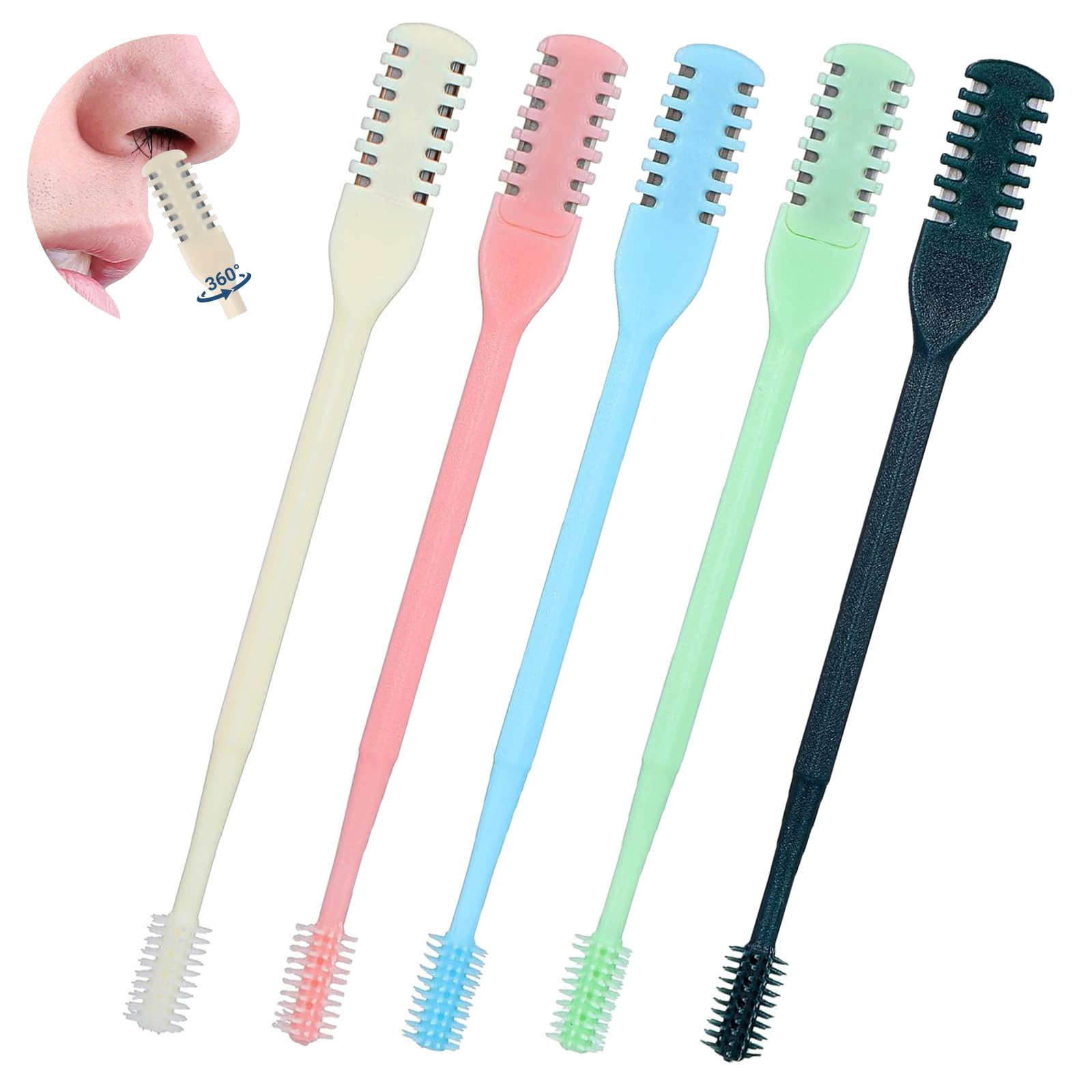 Nasal Hair Cutter Double Sided Nose Hair Knife 360 Nostril Hair Remover Tool Nose Hair Trimmer for Men