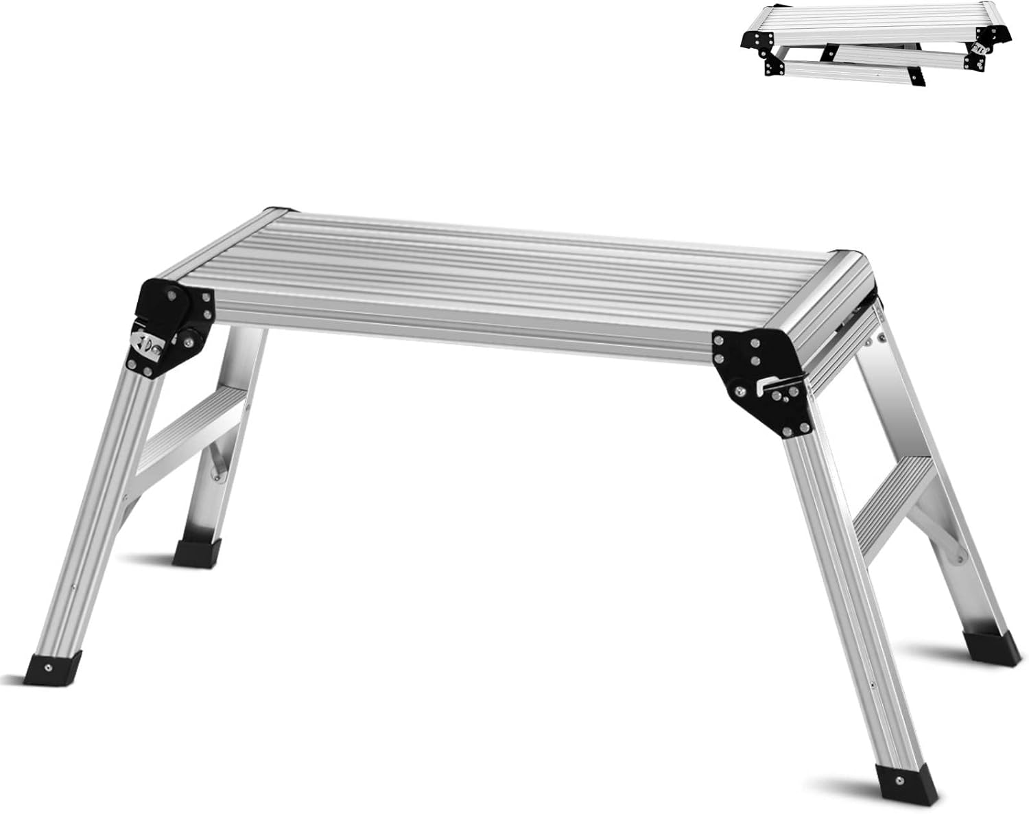 GiantexUK Aluminum Hop Up Platform, Folding Step Up Work Bench with