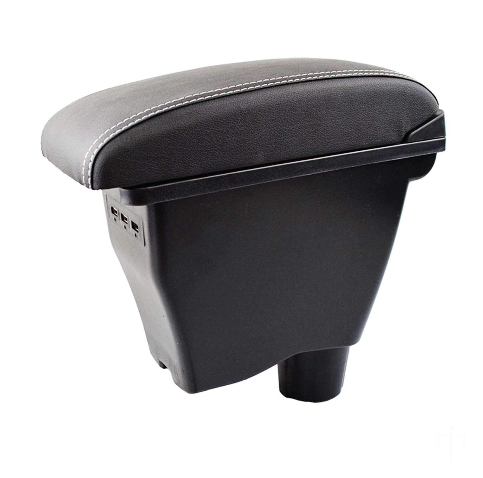 GTDTKGANAK Storage Box For Smart For Fortwo For Forfour 2014-2019 Leather Armrest For Box with USB Interface