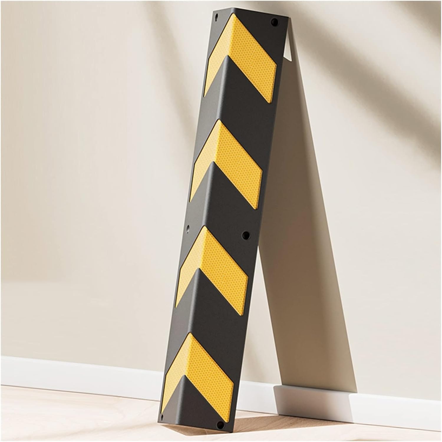 HCZKIUJY Rubber Corner Guards, Reflective Bollard Bumpers for Parking Garage Walls and Floors, Prevents Vehicle Damage and Scratches (Yellow 1pcs)