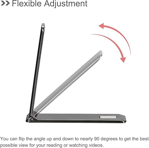 Miniatura 3 de uxcell Soporte para teléfono celular, paquete de 2 soportes de escritorio horizontales y verticales, soporte magnético de ángulo ajustable para la