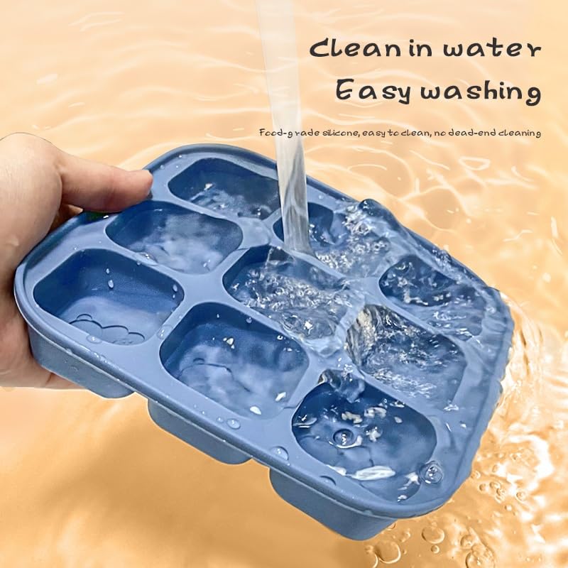 Molde de Silicona para Cubos de Hielo Azul miniatura 5