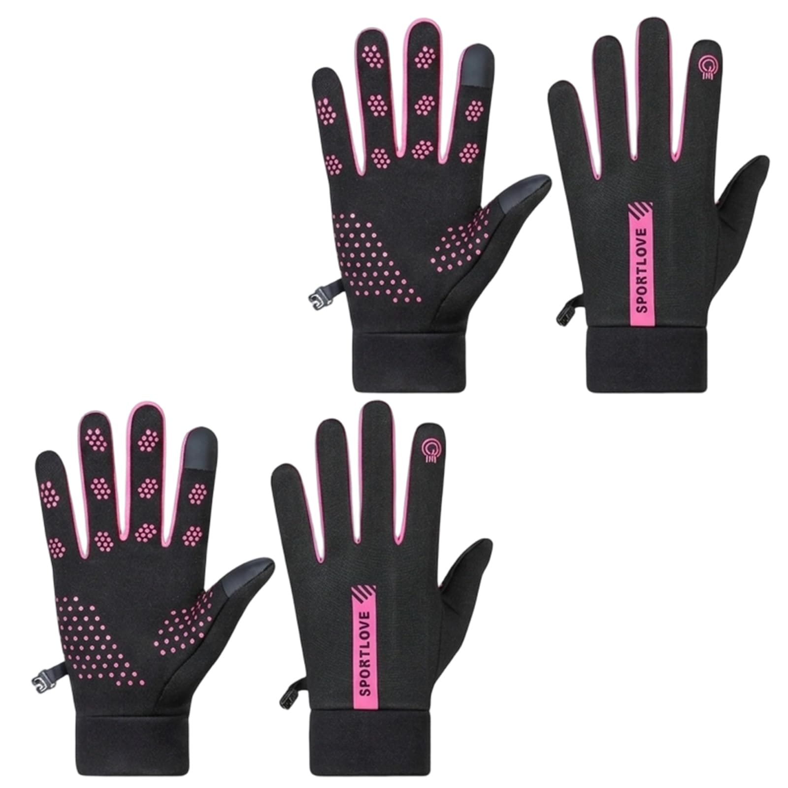 XLTXWD 2PCS Rose Red Netball Gloves, Sports Gloves for Netball Use