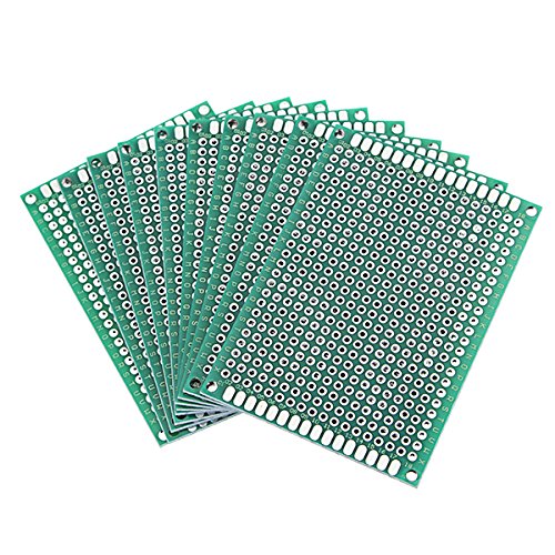 30pcs 50x70mm FR-4 2.54mm Placa de Circuito Impreso PCB de Prototipo de Doble Cara