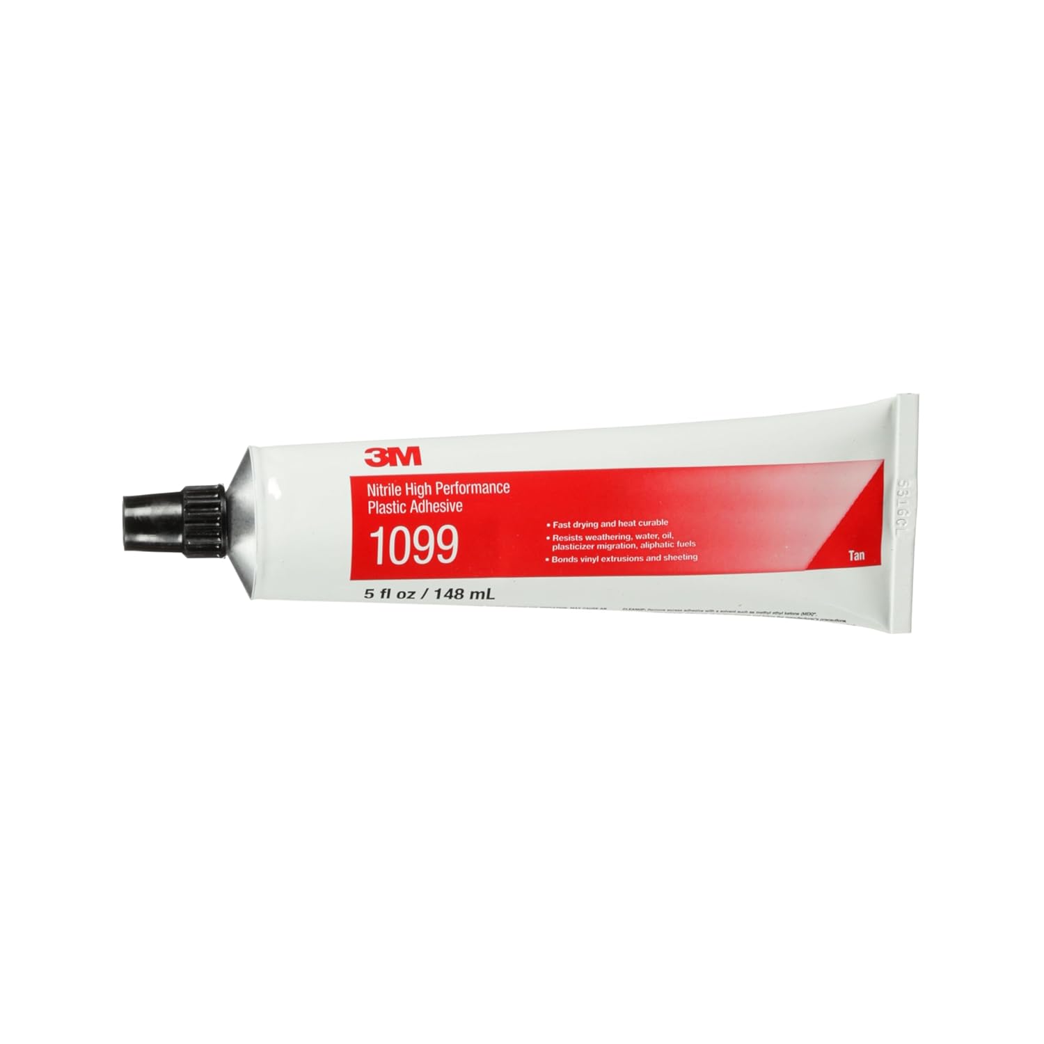 3M Nitrile High Performance Plastic Adhesive 1099, Tan Color, Industrial Grade, Heavy Duty, High Strength, 5 fl oz (148 mL) Tube