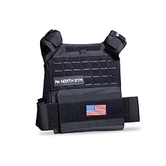 Northgym Adjustable Weighted Vest Incl 3D Weight Plates in 14lbs 20lbs 30lbs 42 5lbs - Optimized Weight Distribution
