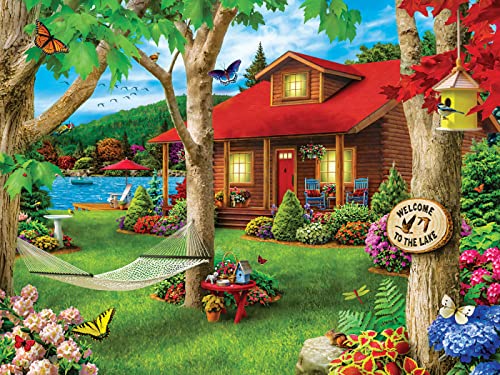 Image of MasterPieces Lazy Days Lakeside Retreat - Lakeside Cabin 750 Piece Jigsaw Puzzle by Alan Giana