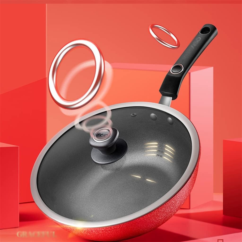 JSEIAJB 3 Piece Cookware Set Household Pot Wok Frying Soup Nonstick Kitchen Pot Set Combination Pot Pot Pot Soup Pot